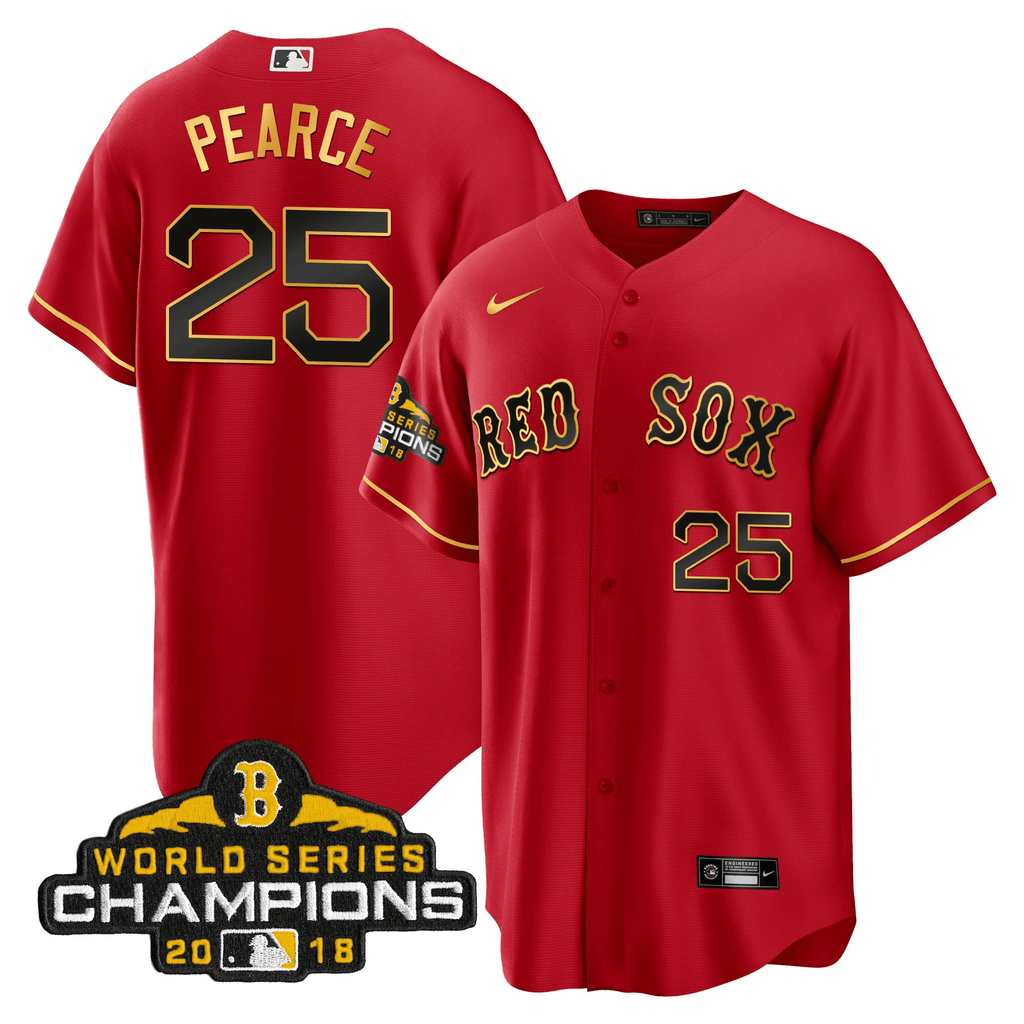 Men Boston World Series Champion 2018 Gold Jersey