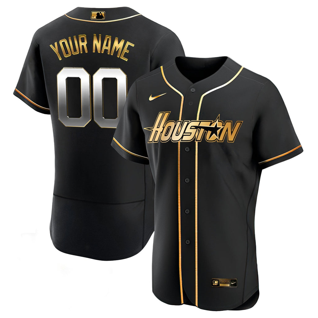 Gray & Black Gold Special Custom Jersey