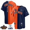 Houston Dallas Cowboys Split Baseball Jersey