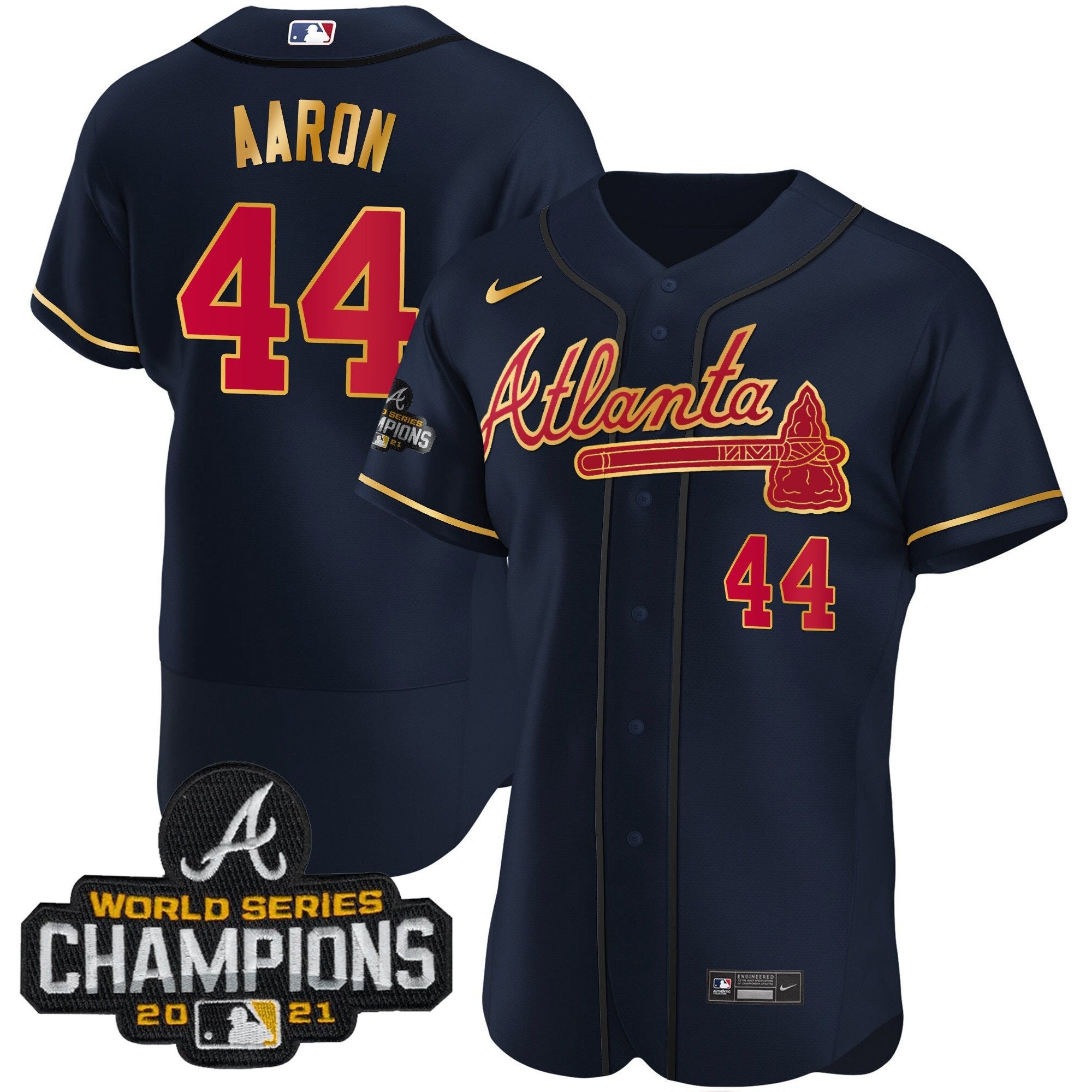 Men’s Atlanta Champions Patch Gold Trim Jersey