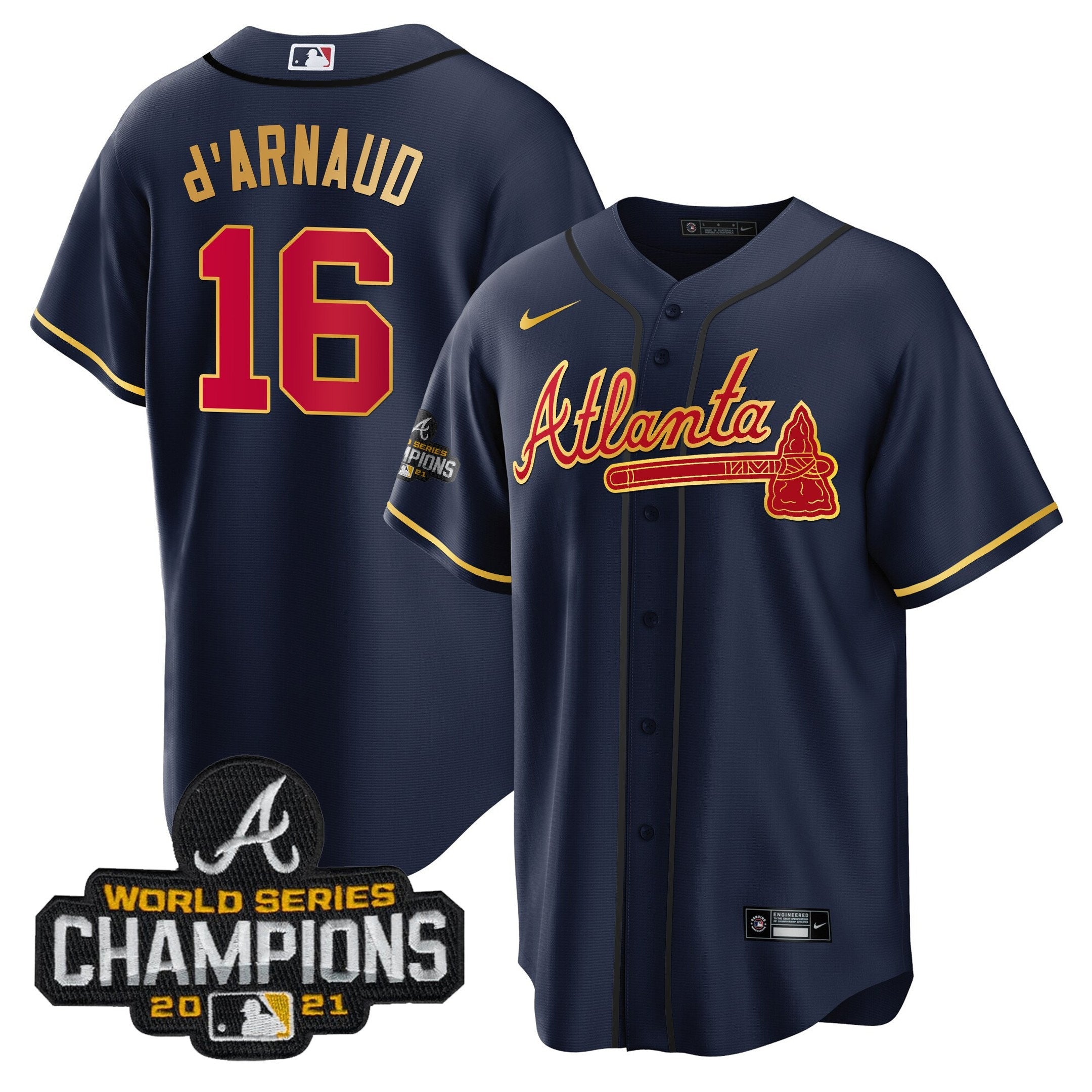 Men’s Atlanta Champions Patch Gold Trim Jersey