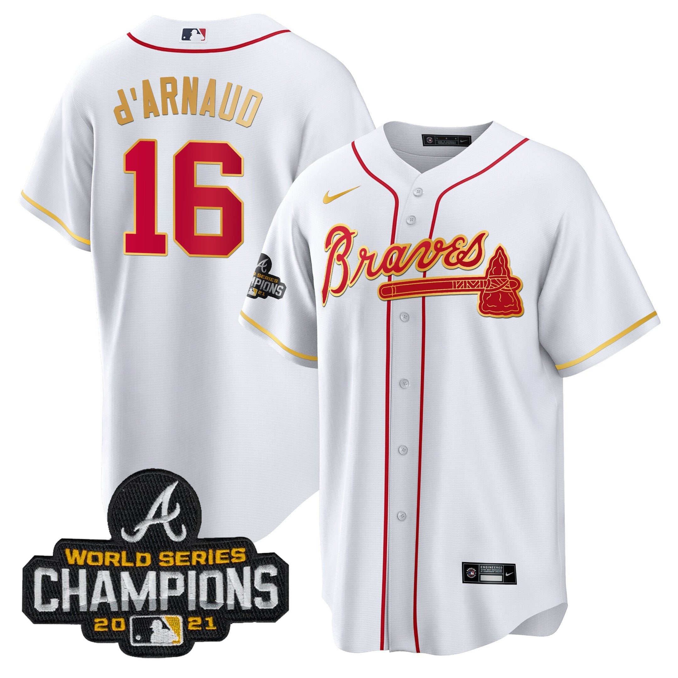 Men’s Atlanta Champions Patch Gold Trim Jersey