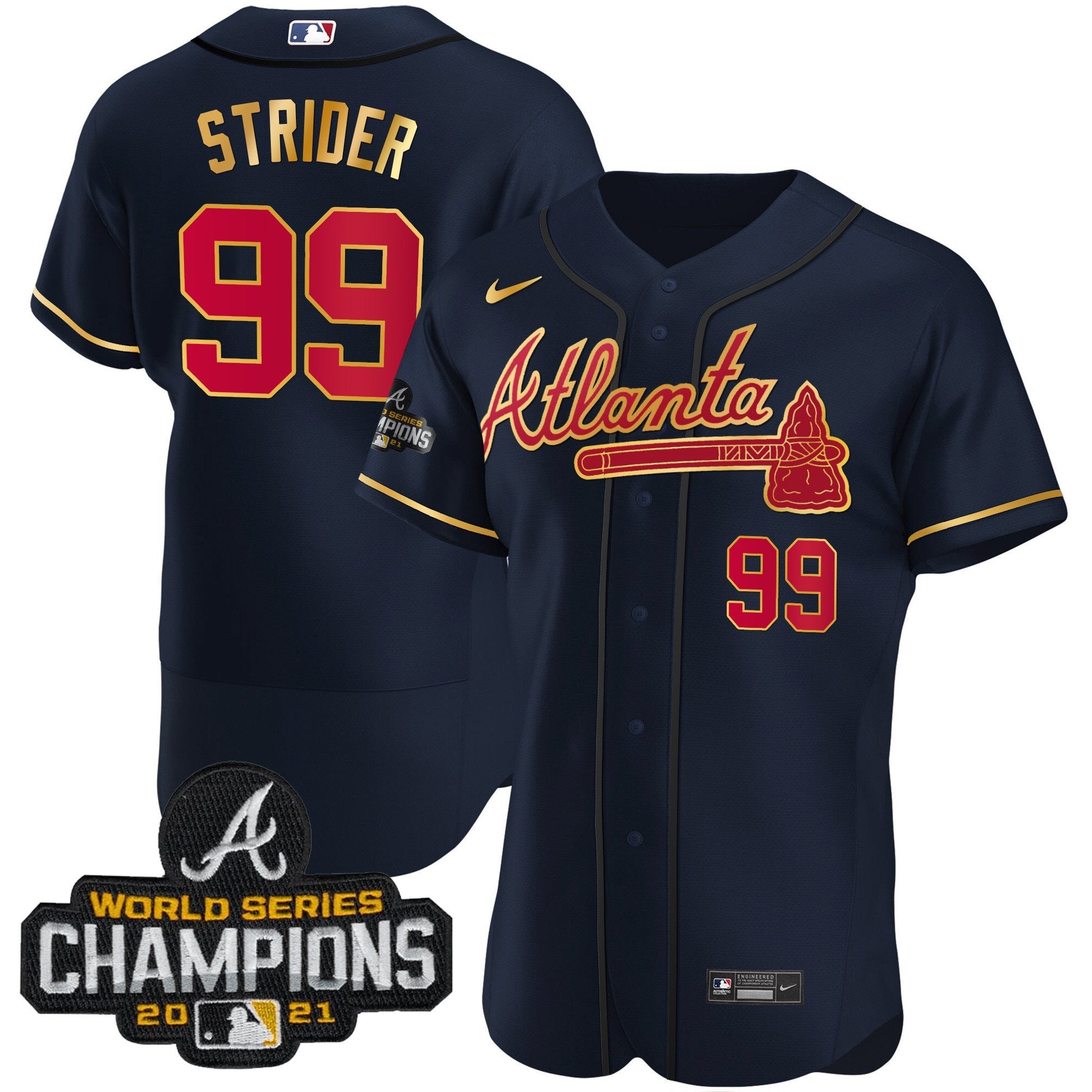 Men’s Atlanta Champions Patch Gold Trim Jersey