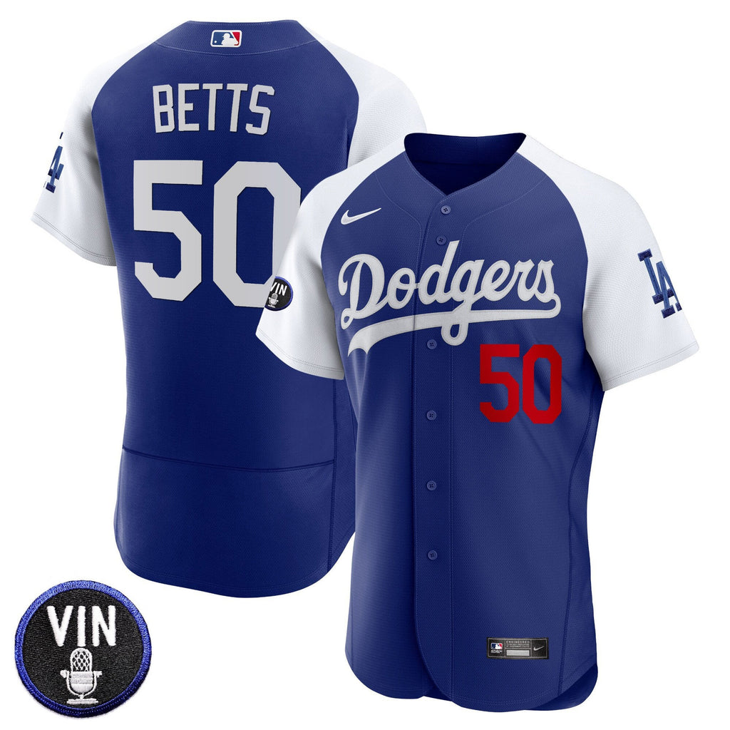 Men’s Vin Scully Patch Flex Base Jersey