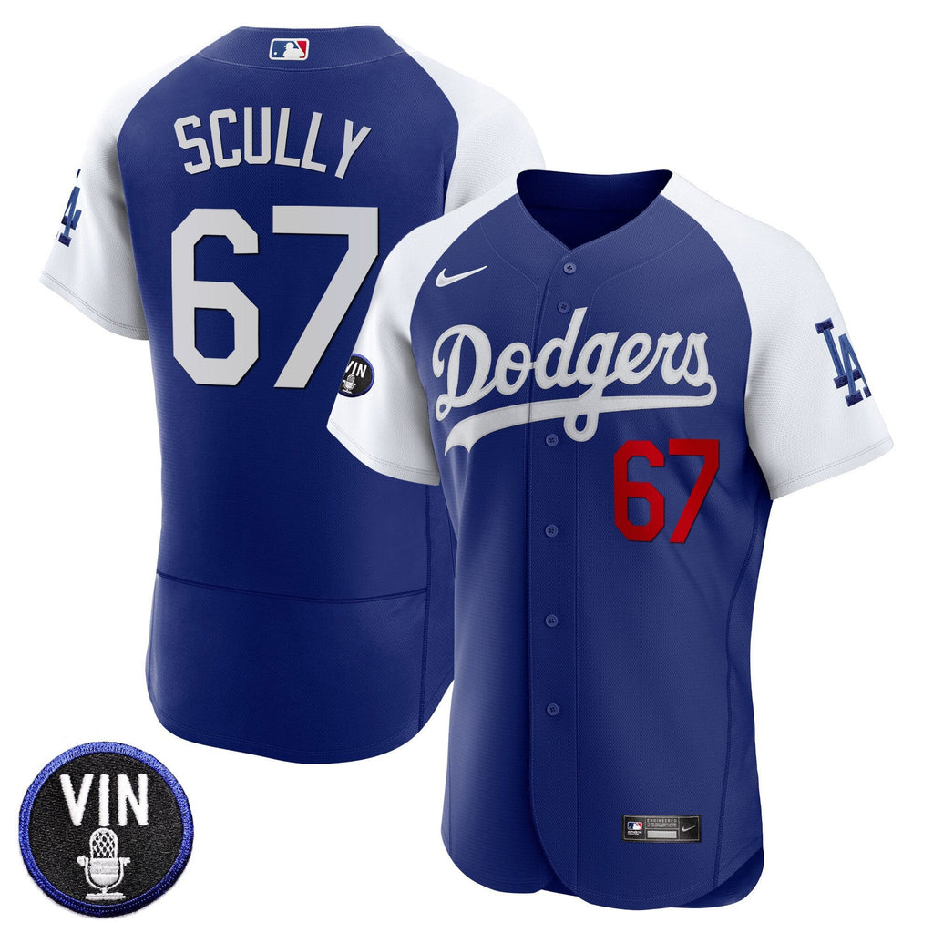 Men’s Vin Scully Patch Flex Base Jersey