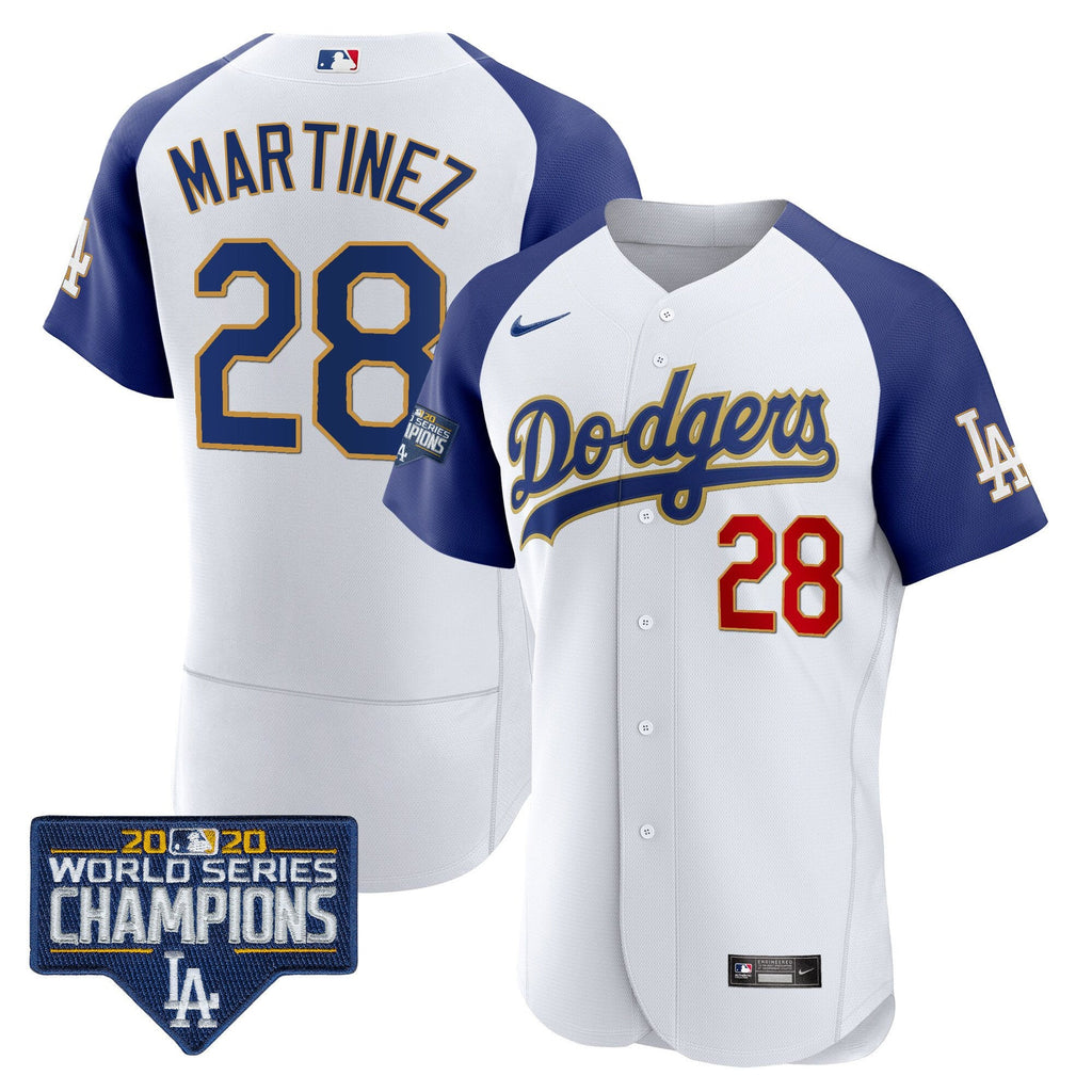 Men’s World Series Champions Patch Flex Base Gold Trim Jersey