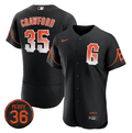 2023 Black City Connect #36 Gaylord Perry Patch Jersey