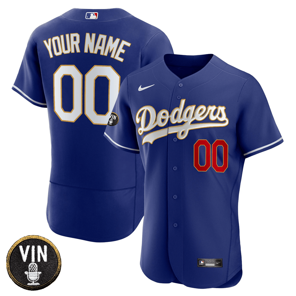 Vin Scully Patch Flex Base Custom Jersey