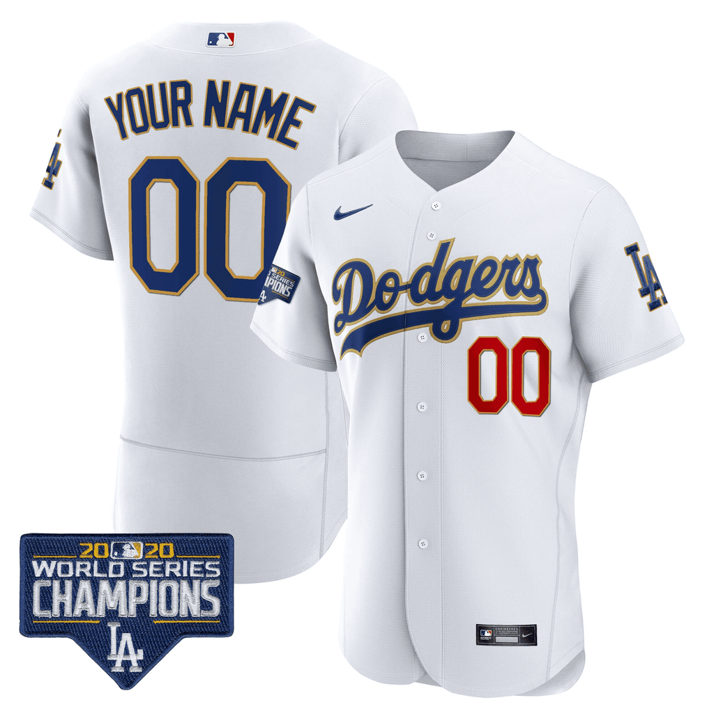 World Series Champions Patch Flex Base Custom Jersey