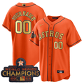 2023 Champions Orange Gold Custom Jersey