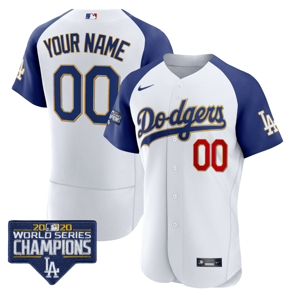 World Series Champions Patch Flex Base Custom Jersey