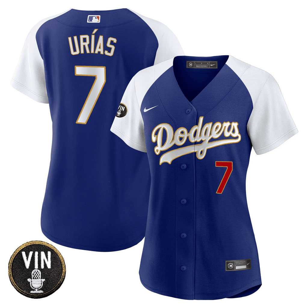 Women’s Vin Scully Patch Gold Trim Jersey