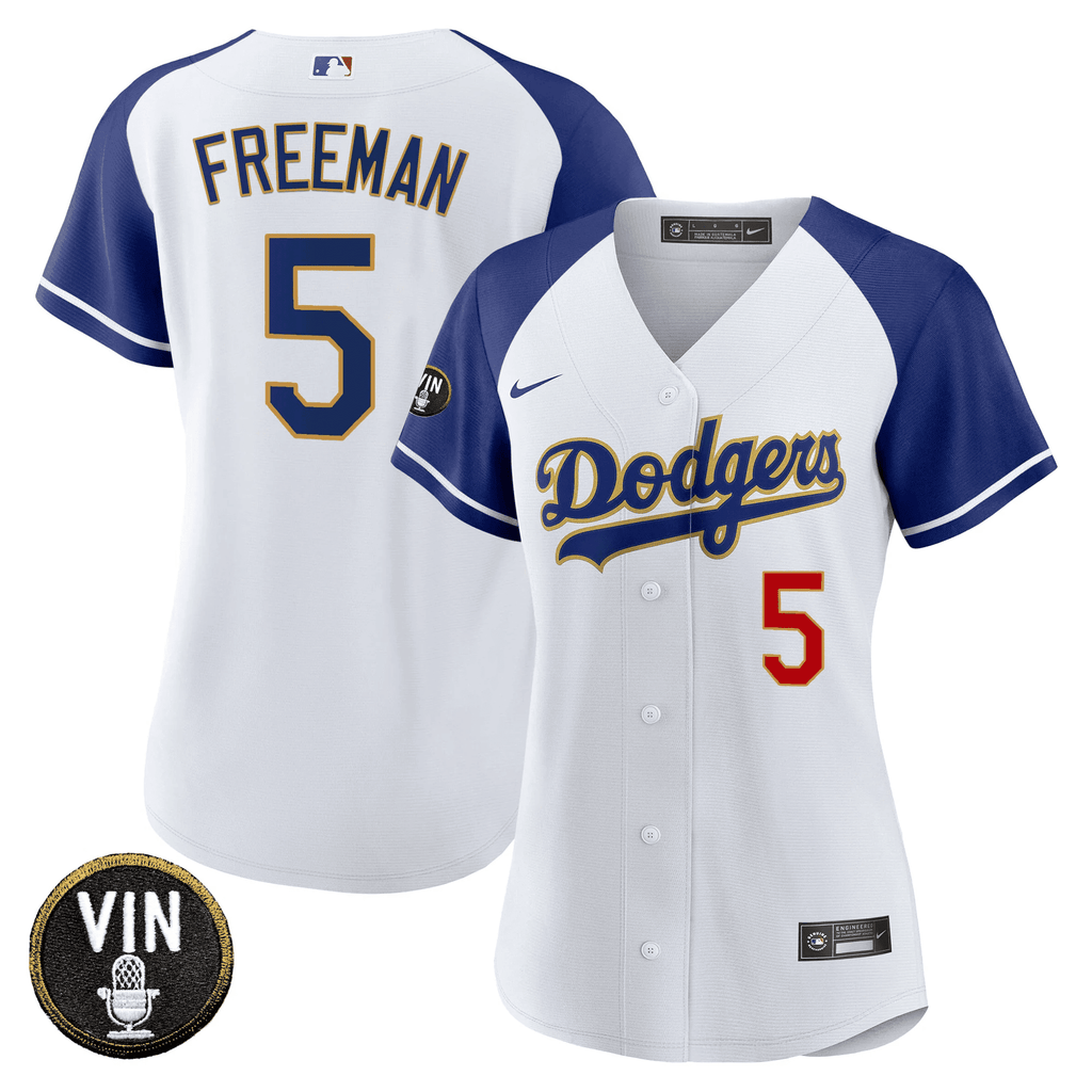 Women’s Vin Scully Patch Gold Trim Jersey