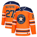 José Altuve Orange Hockey Jersey