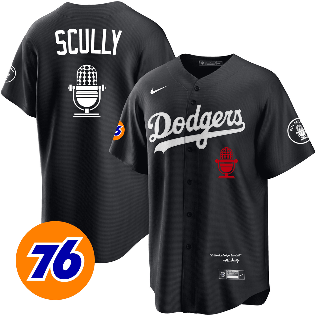 Men’s Los Angeles Vin Scully 76 Patch Jersey