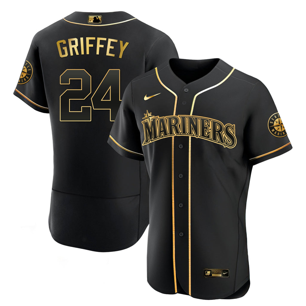 Men’s Seattle White Gold & Black Gold Jersey