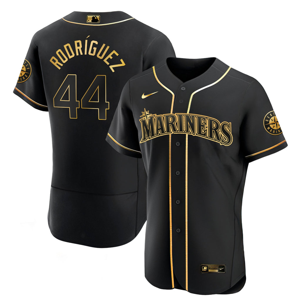 Julio Rodriguez Seattle White Gold & Black Gold Jersey