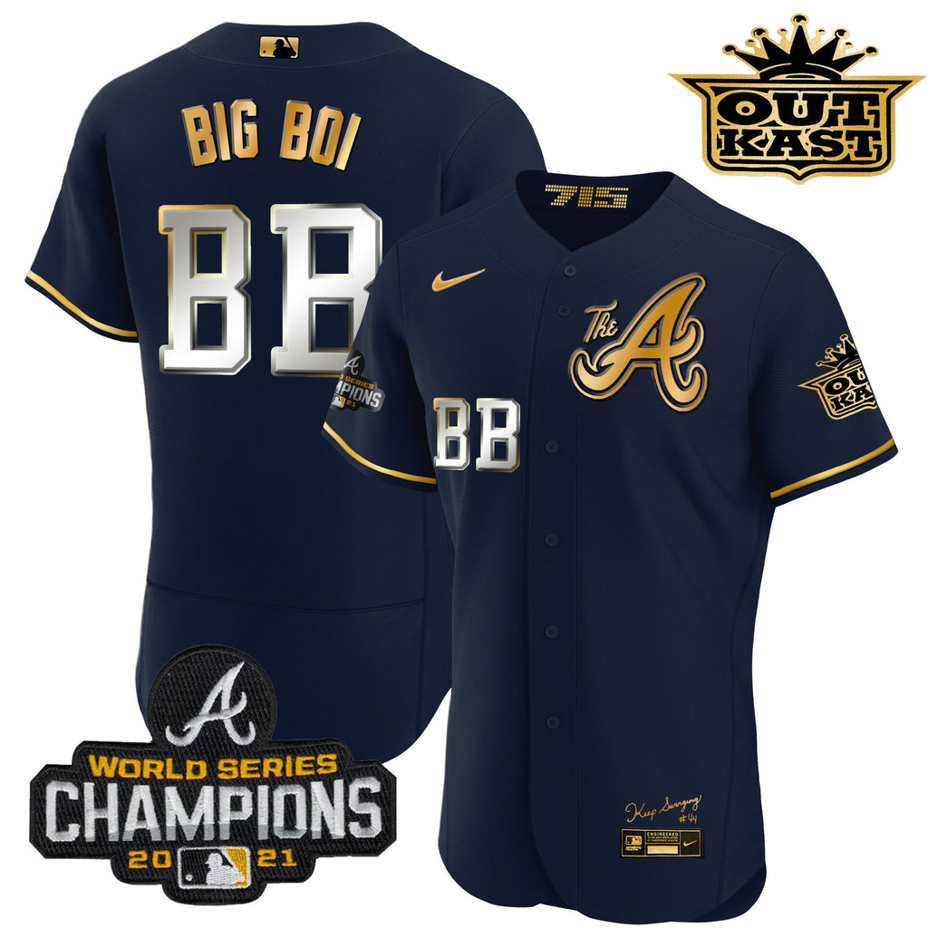 Men’s Atlanta Outkast Gold The A Flex Base Jersey