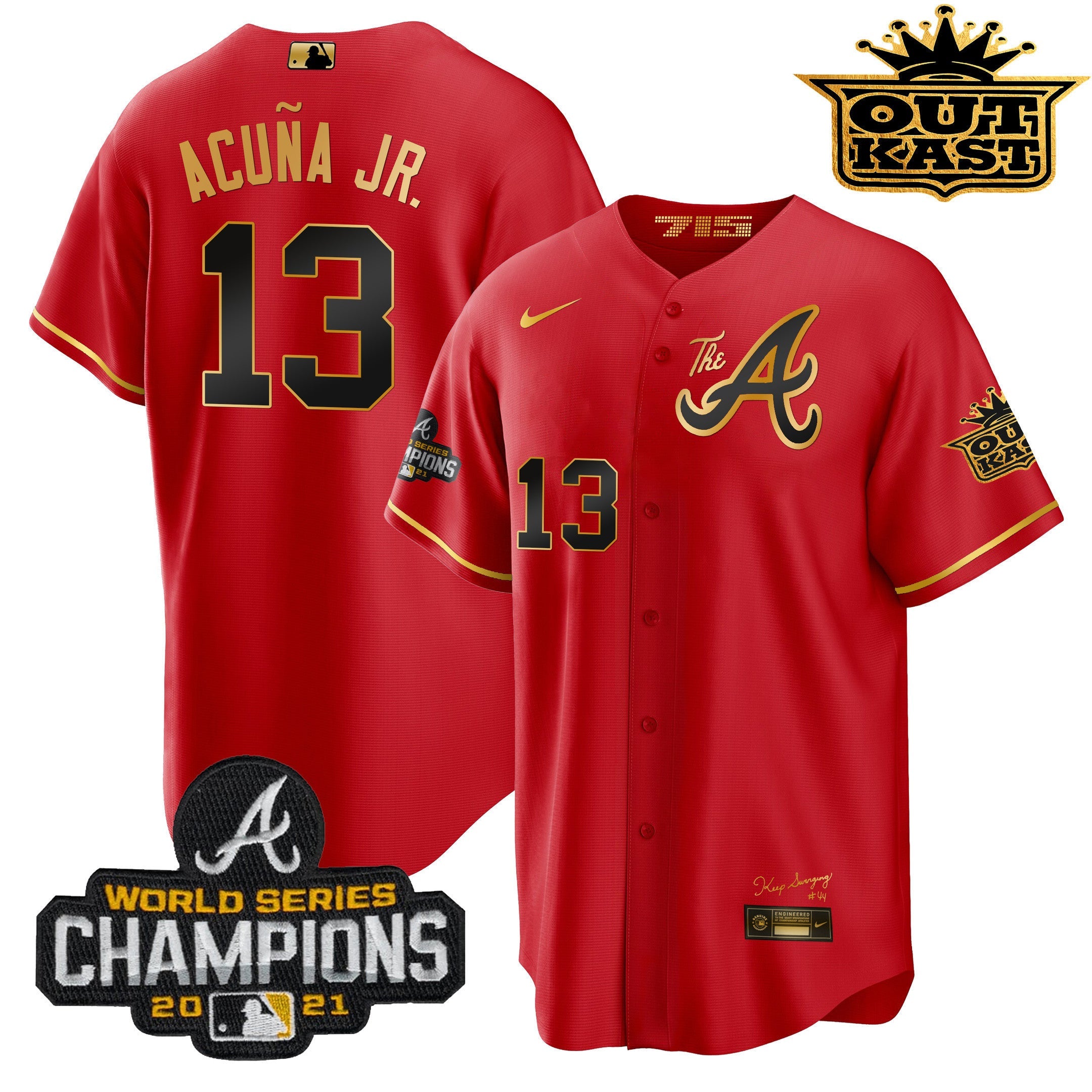 Men’s Atlanta Outkast Gold The A Cool Base Jersey