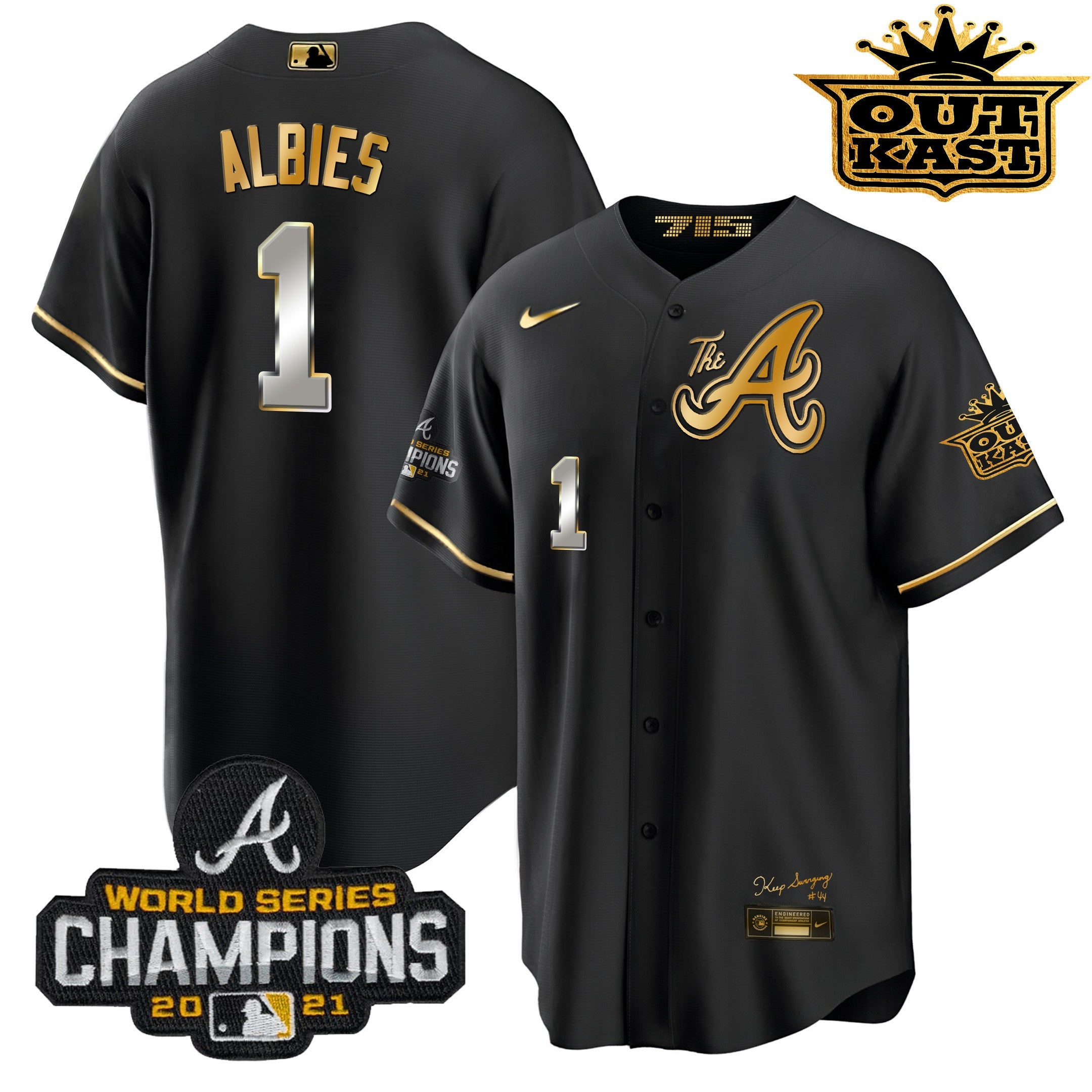 Men’s Atlanta Outkast Gold The A Cool Base Jersey