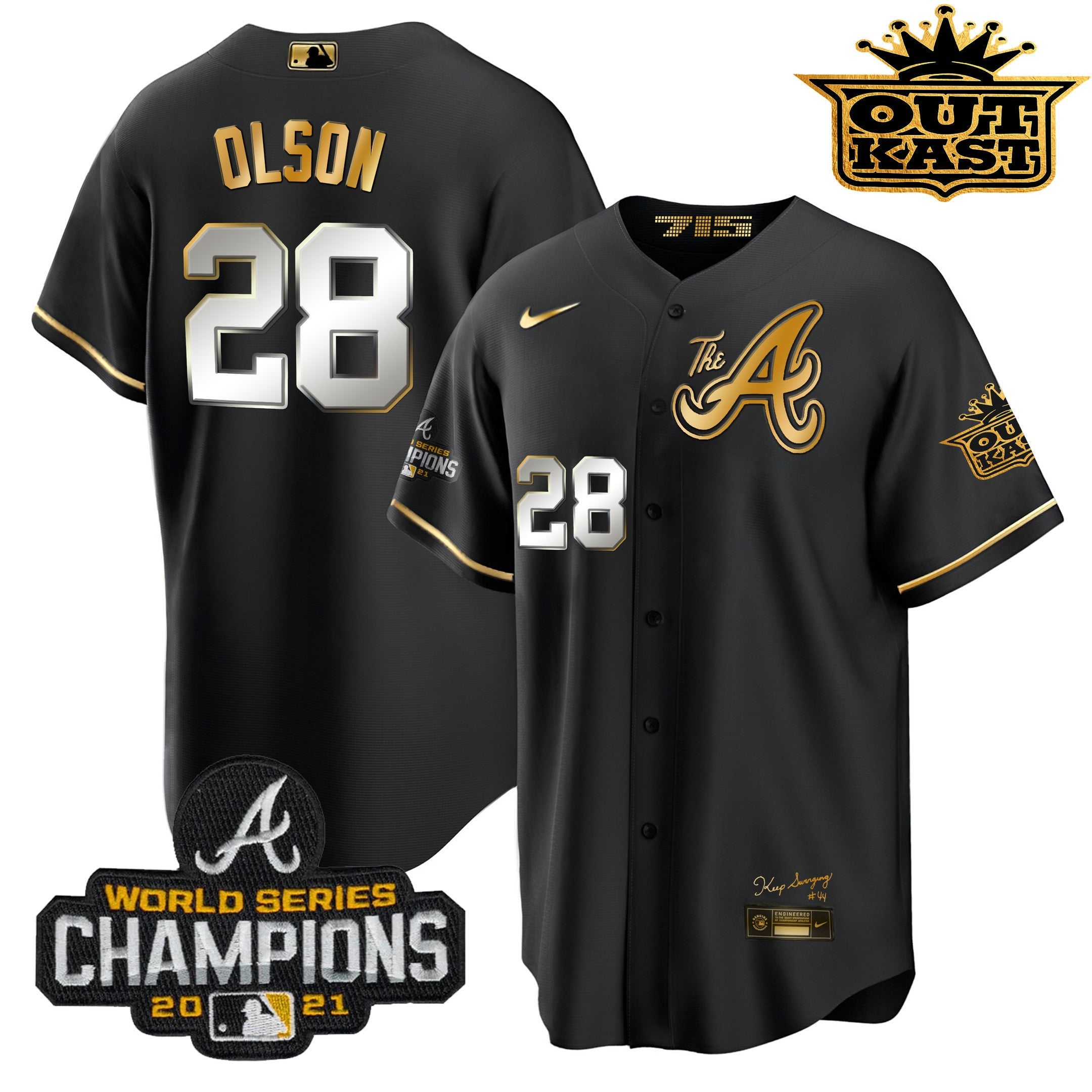 Men’s Atlanta Outkast Gold The A Cool Base Jersey