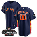 Houston Navy Custom Name and Number Jersey