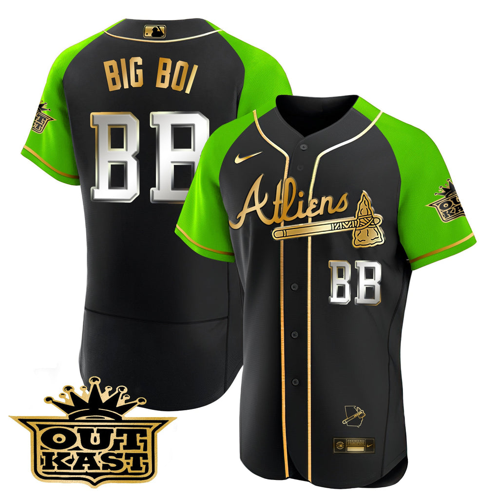 Men’s Atlanta Atliens Gold Alternate Flex Base Jersey