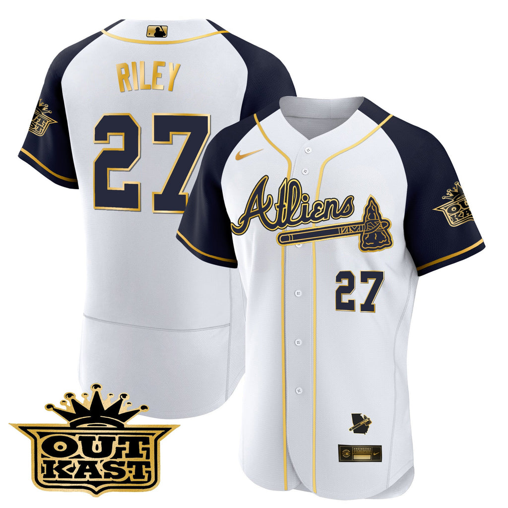 Men’s Atlanta Atliens Gold Alternate Flex Base Jersey