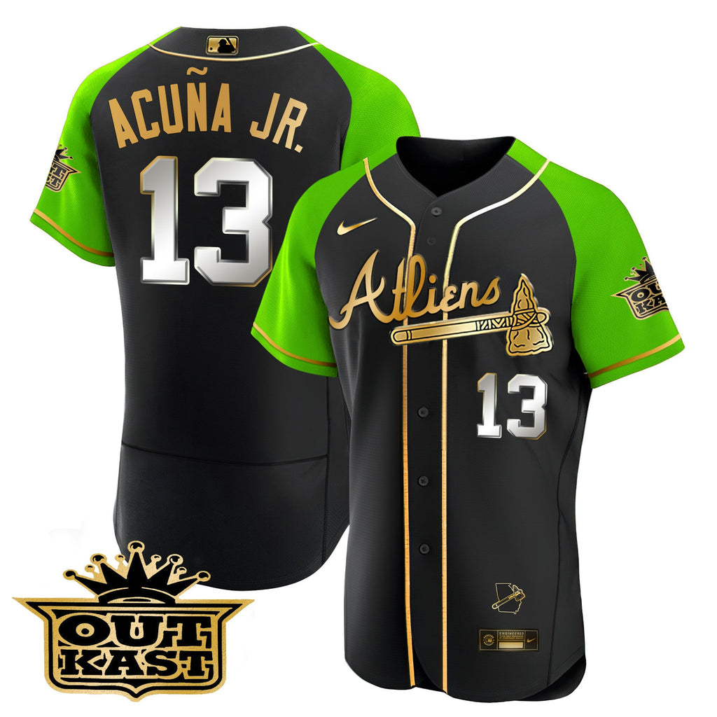 Men’s Atlanta Atliens Gold Alternate Flex Base Jersey