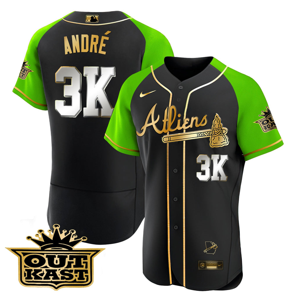 Men’s Atlanta Atliens Gold Alternate Flex Base Jersey