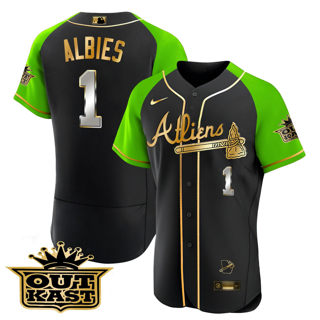 Men’s Atlanta Atliens Gold Alternate Flex Base Jersey