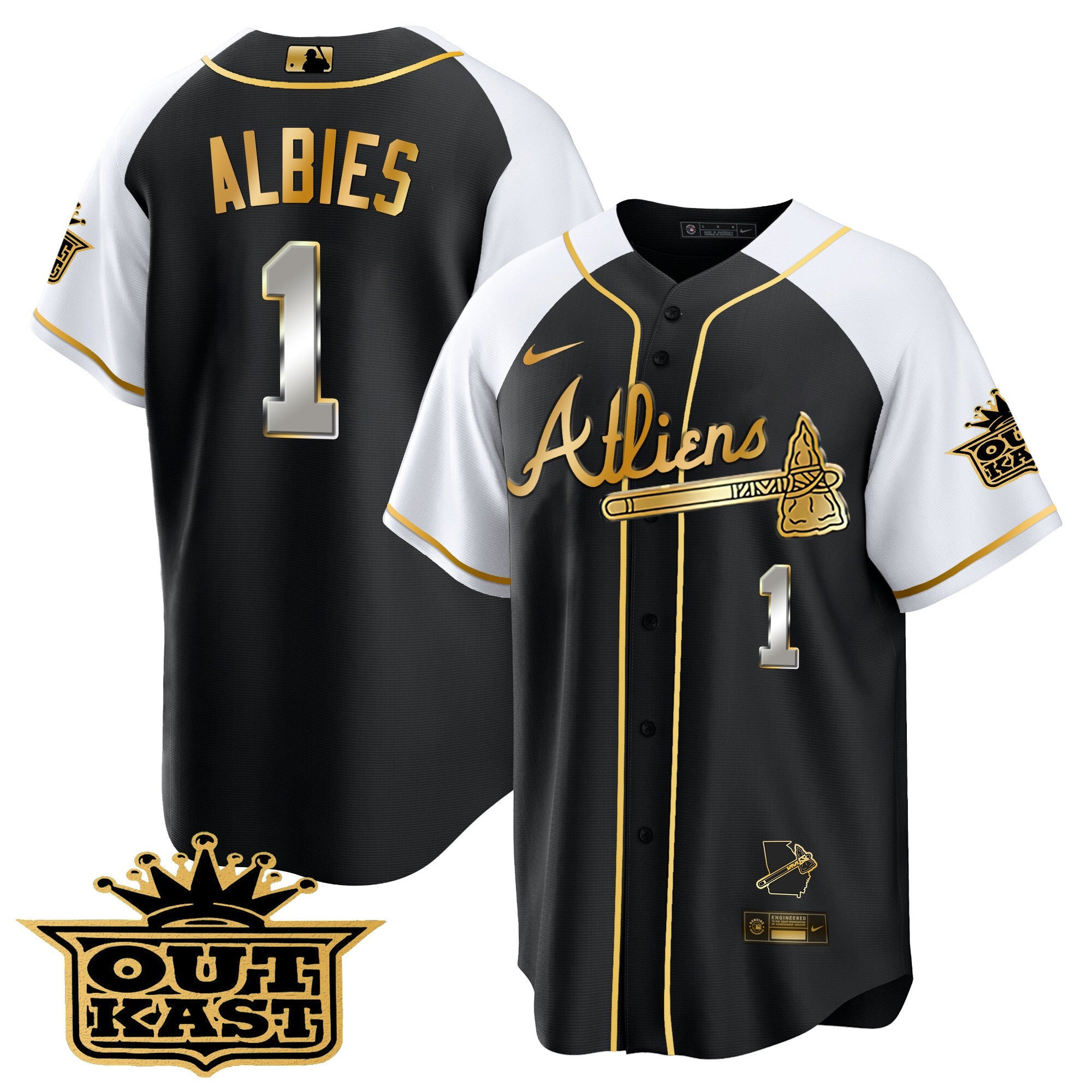 Men’s Atlanta Atliens Gold Alternate Cool Base Jersey