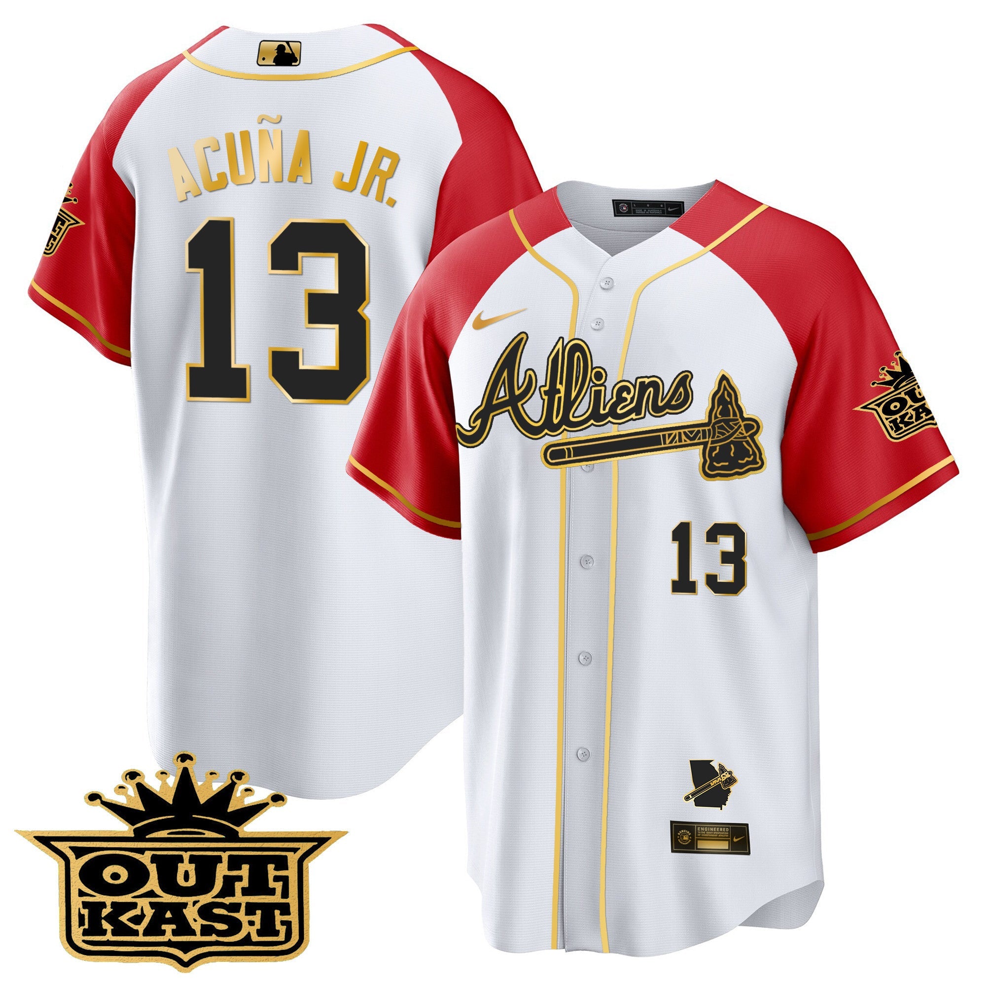 Men’s Atlanta Atliens Gold Alternate Cool Base Jersey