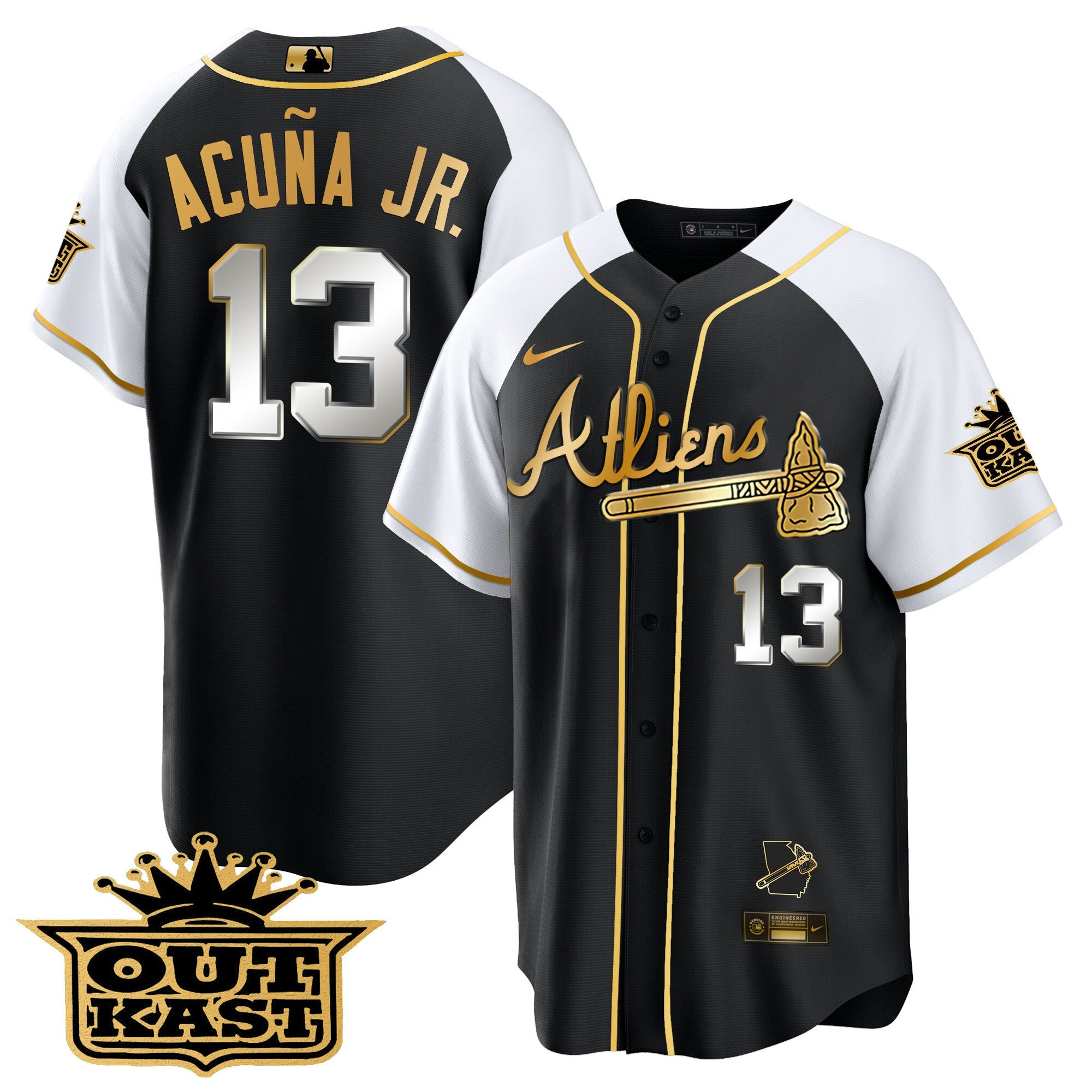 Men’s Atlanta Atliens Gold Alternate Cool Base Jersey