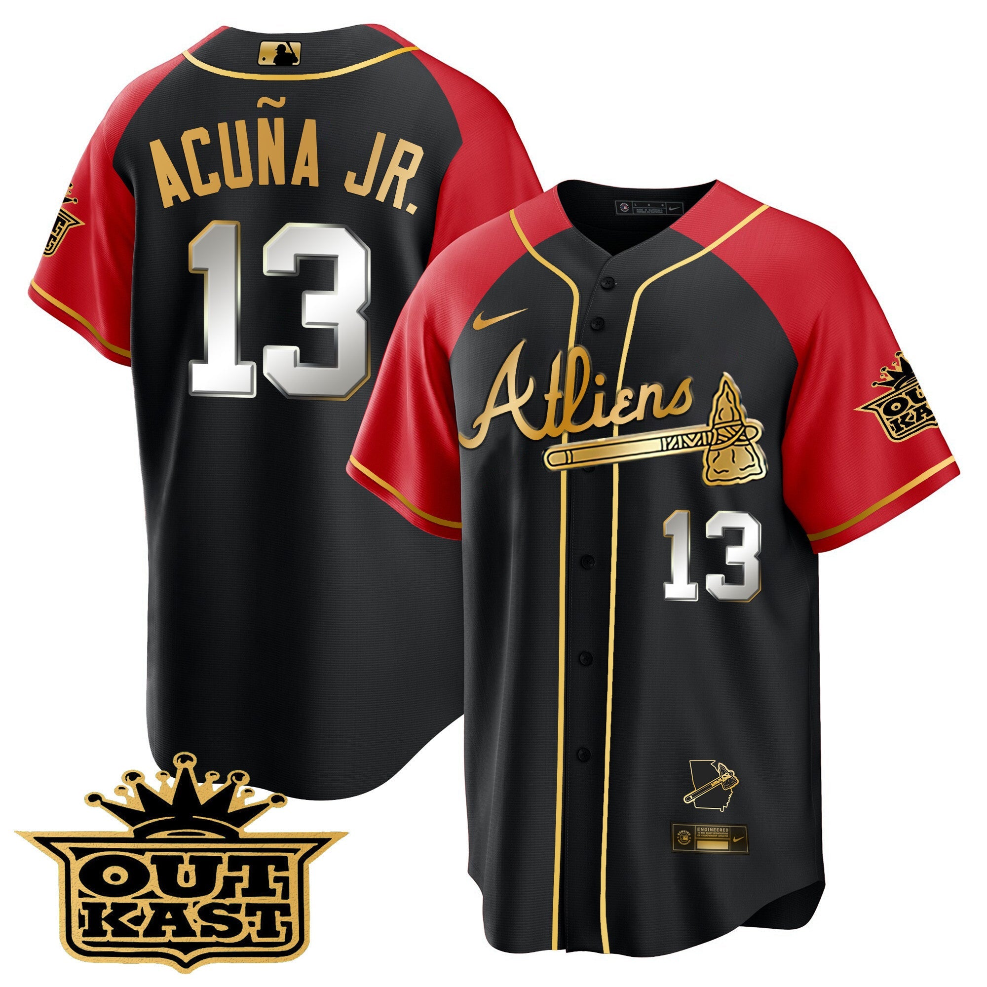 Men’s Atlanta Atliens Gold Alternate Cool Base Jersey