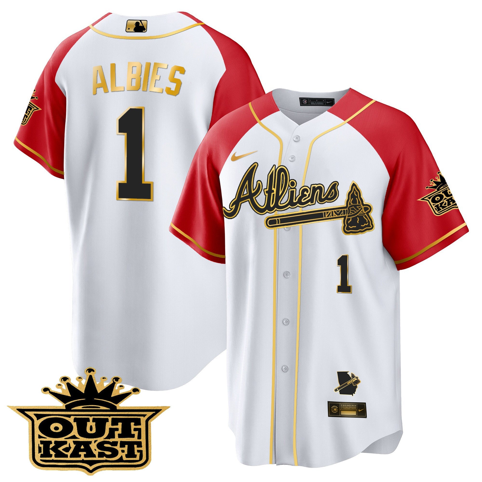 Men’s Atlanta Atliens Gold Alternate Cool Base Jersey
