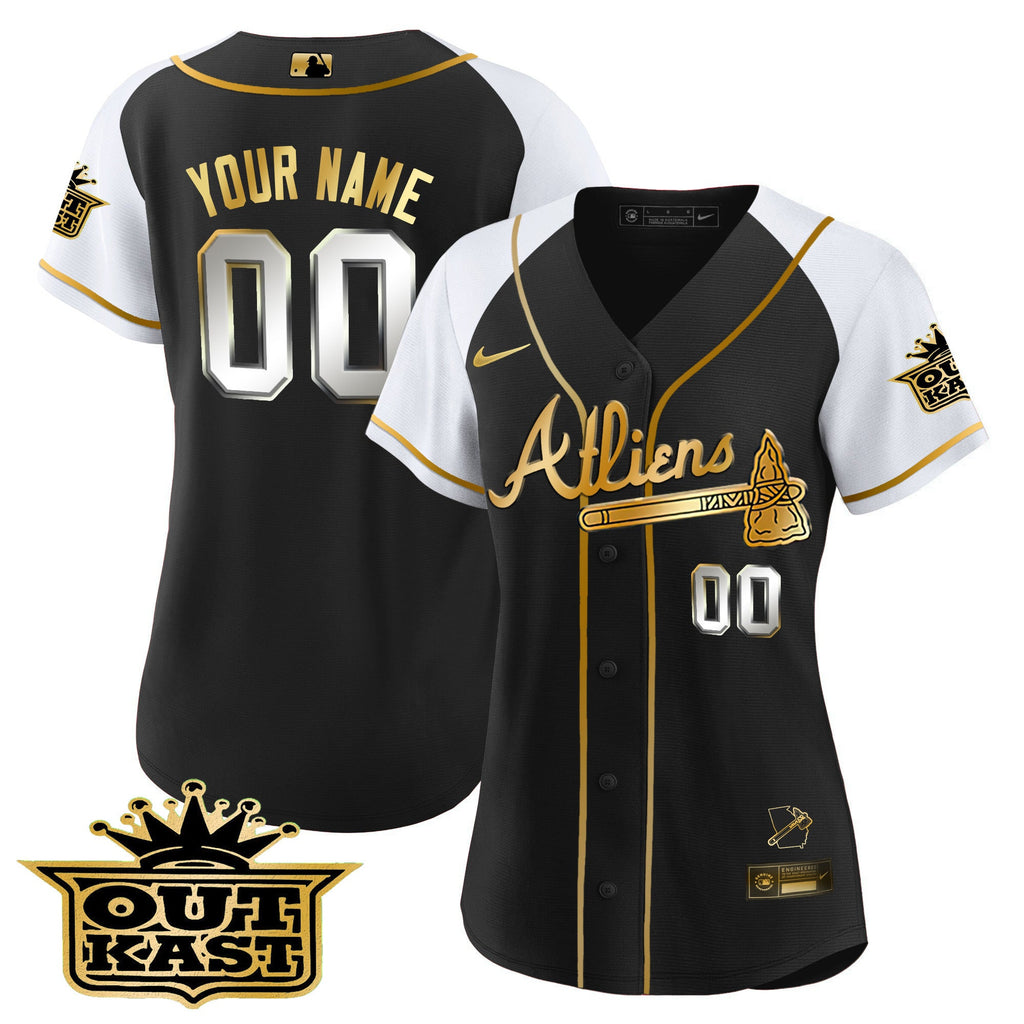 Atlanta Atliens Gold Alternate Cool Base Custom Jersey