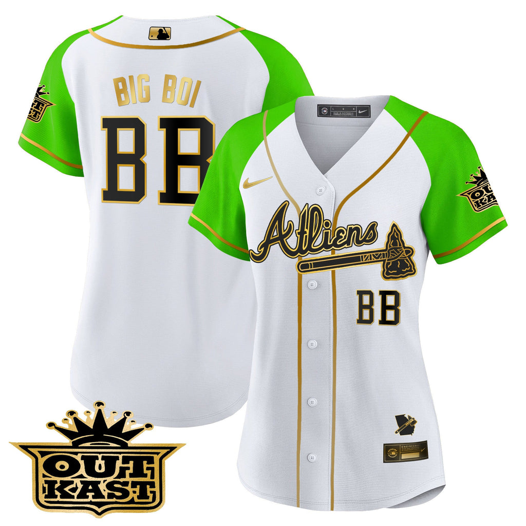 Women’s Atlanta Atliens Gold Alternate Baseball Jersey