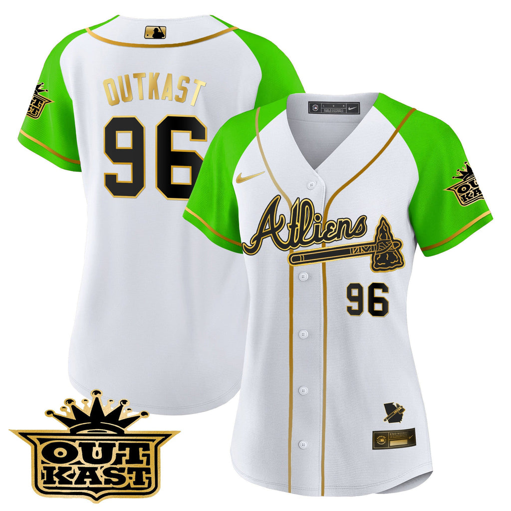 Women’s Atlanta Atliens Gold Alternate Baseball Jersey