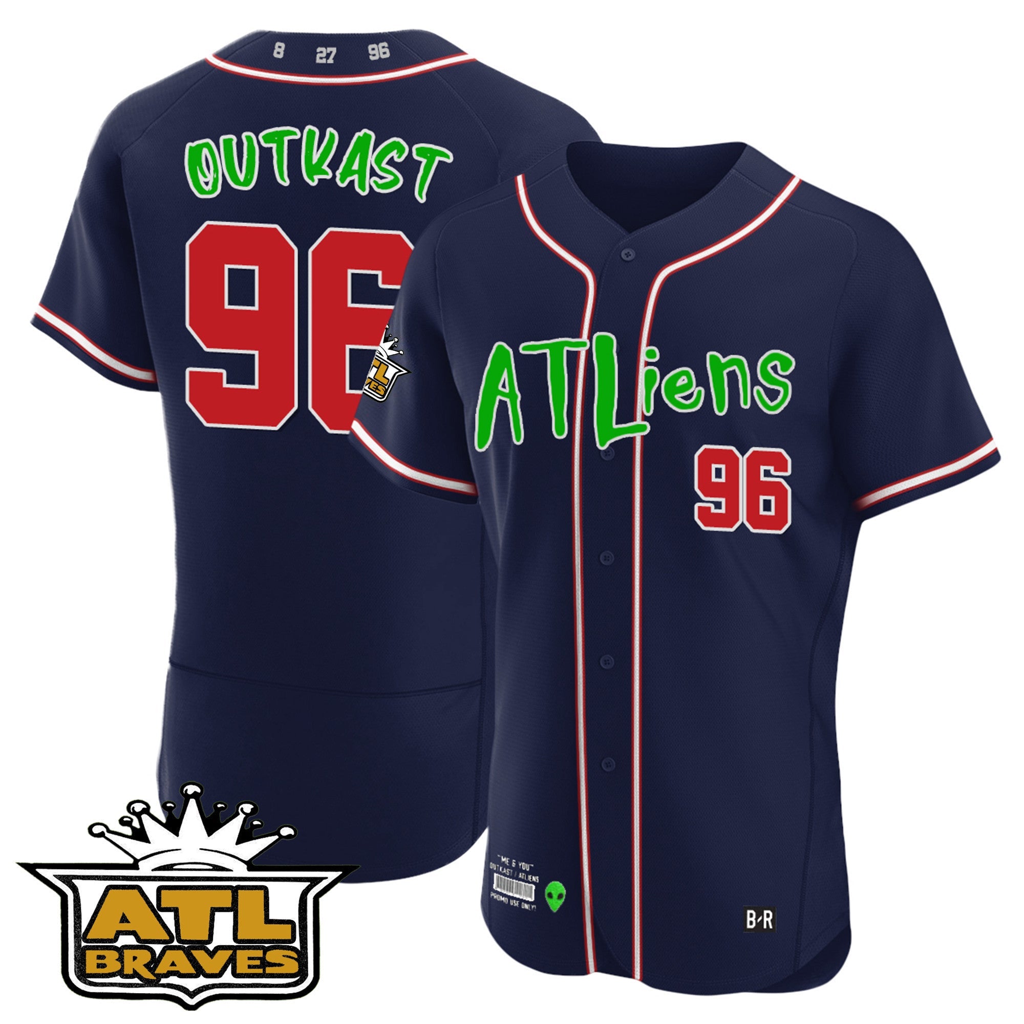 Men’s Atlanta Atliens ATL Patch Flex Base Jersey