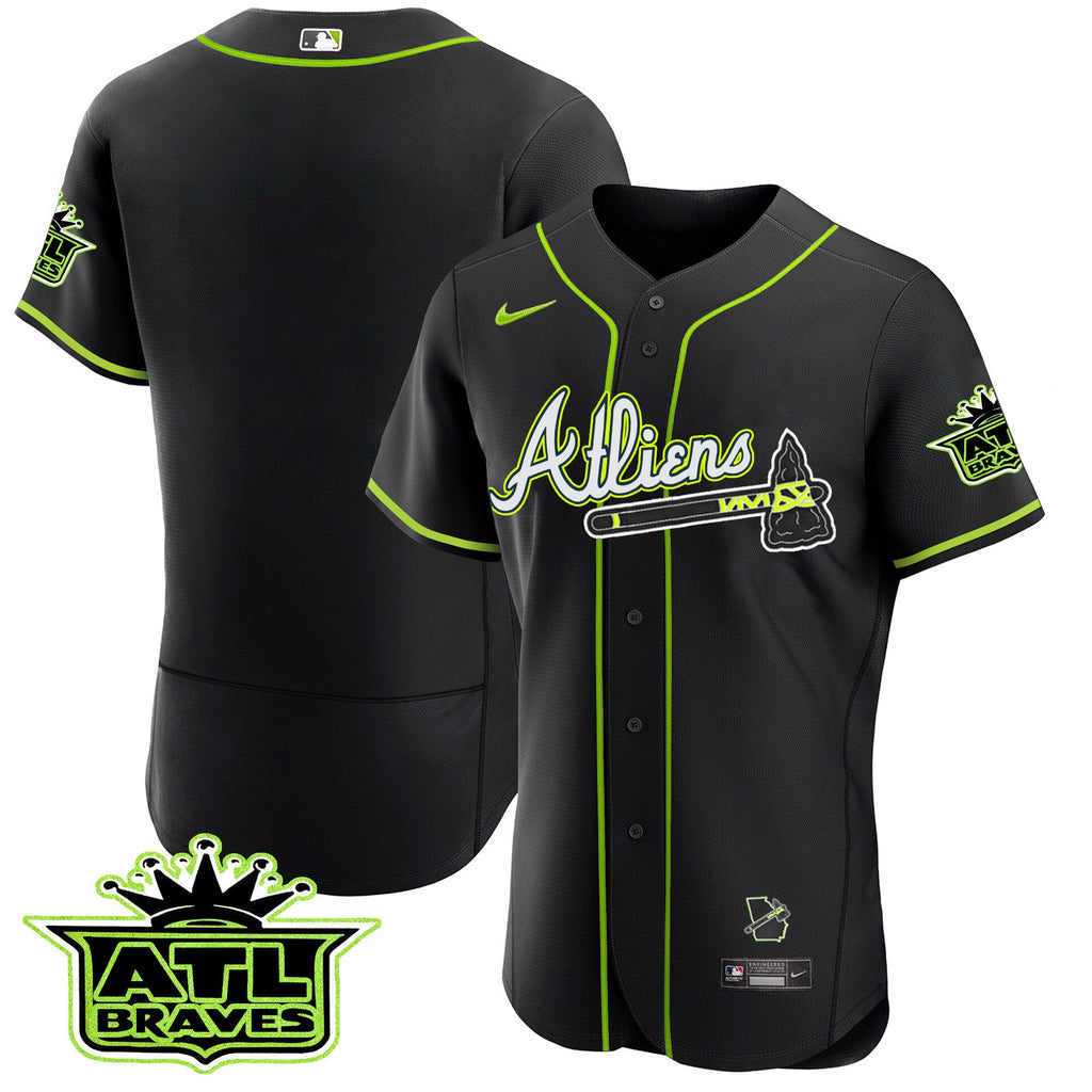 Men’s Atlanta Atliens ATL Patch Flex Base Jersey