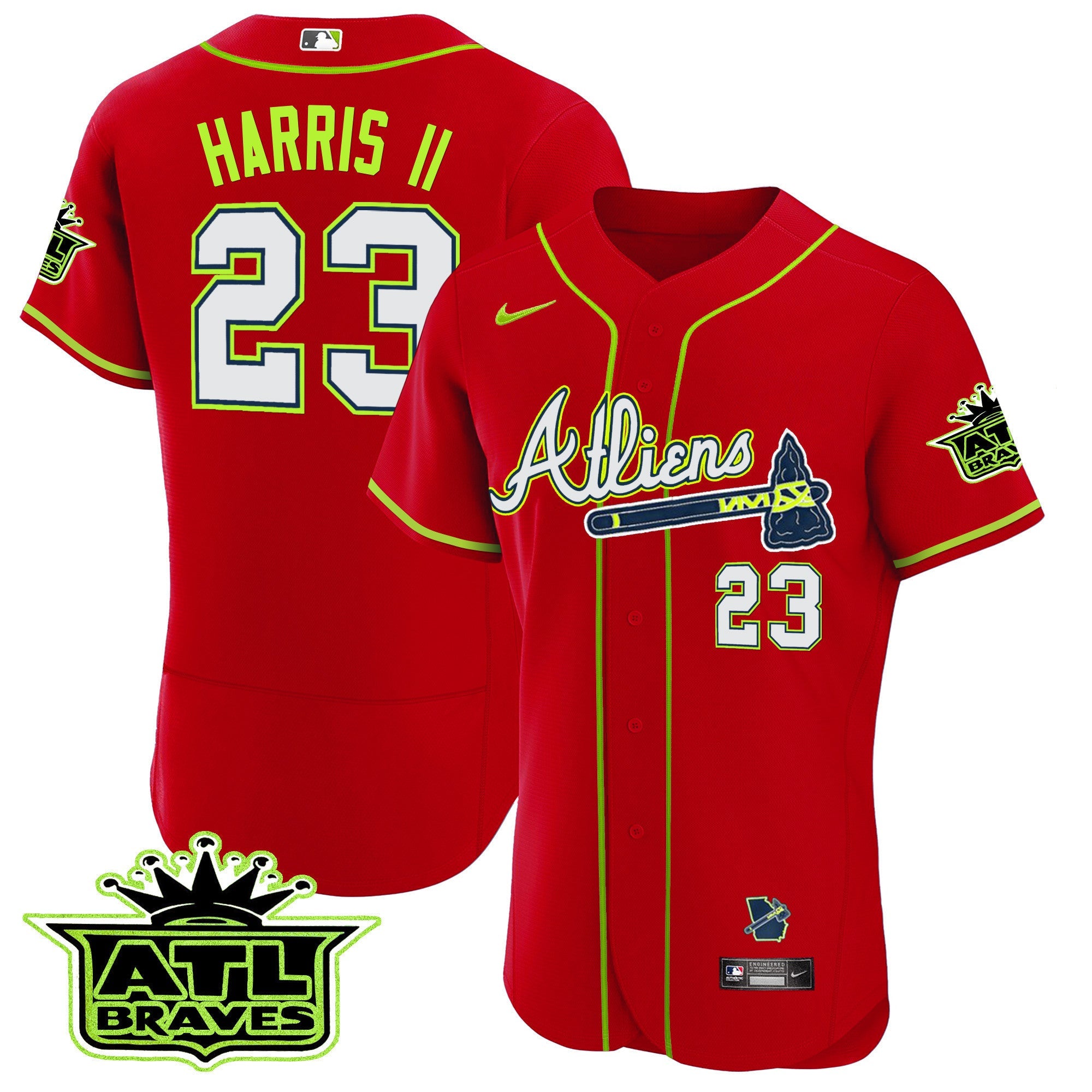 Men’s Atlanta Atliens ATL Patch Flex Base Jersey