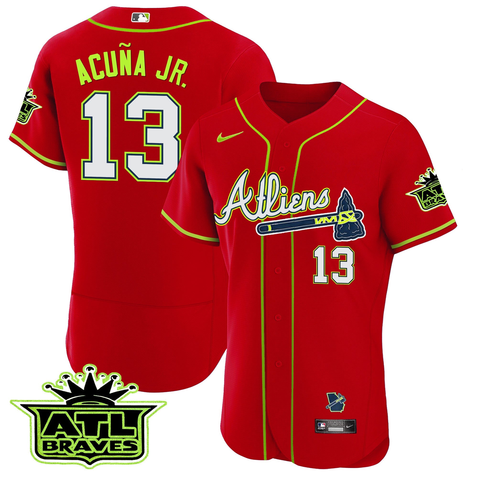 Men’s Atlanta Atliens ATL Patch Flex Base Jersey