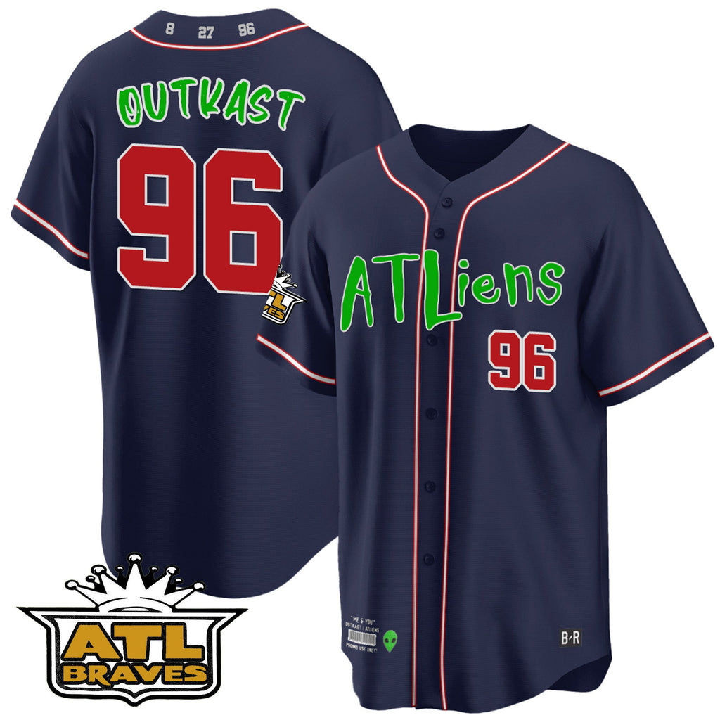 Men’s Atlanta Atliens ATL Patch Cool Base Jersey