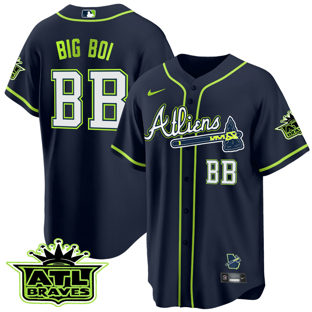 Men’s Atlanta Atliens ATL Patch Cool Base Jersey