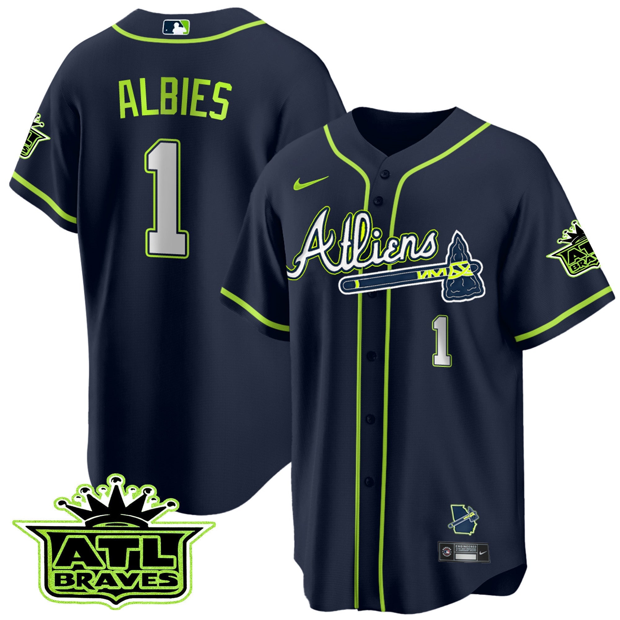 Men’s Atlanta Atliens ATL Patch Cool Base Jersey