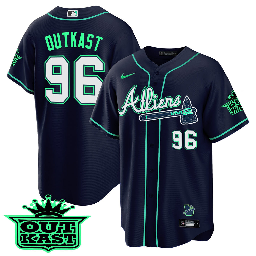 Men’s Atlanta Atliens Cool Base Jersey – Galaxy Version – Stitched