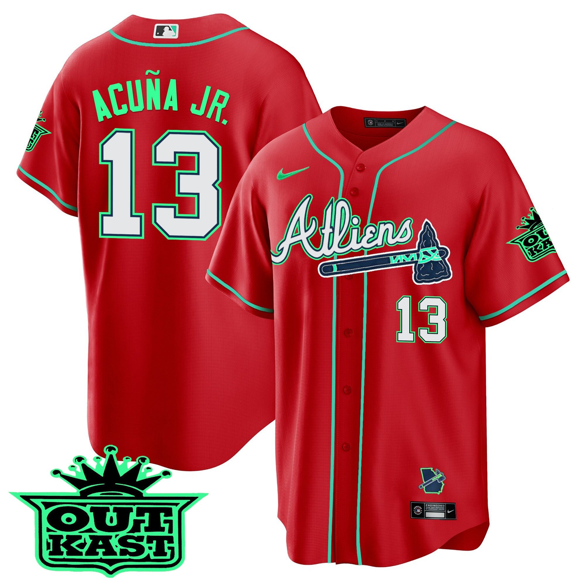 Men’s Atlanta Atliens Cool Base Jersey – Galaxy Version – Stitched