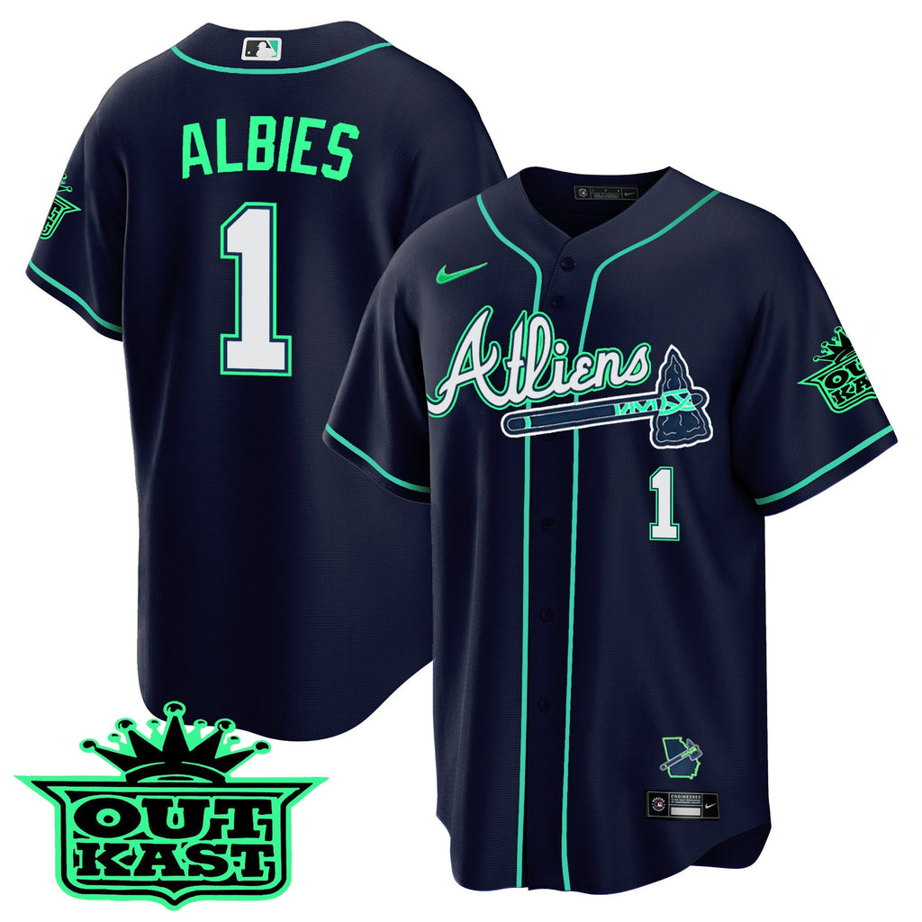 Men’s Atlanta Atliens Cool Base Jersey – Galaxy Version – Stitched