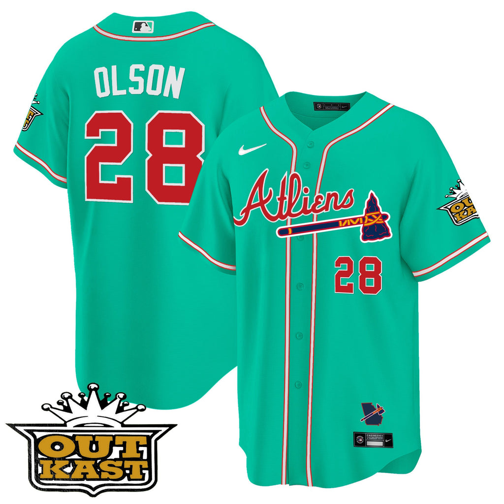Men’s Atlanta Atliens Cool Base Jersey – Galaxy Version – Stitched